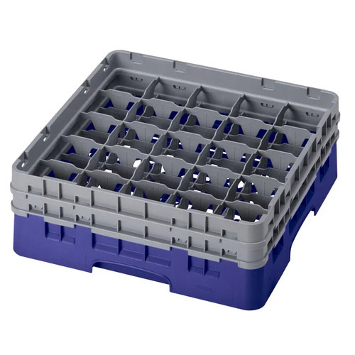 Cambro 25S434186 Camrack Glass Rack With (2) Soft Gray Extenders - 4 Cases