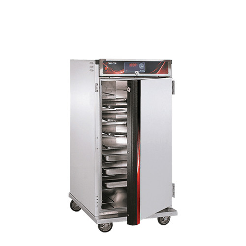 Cres Cor H137UA9DZ 28.75" W Aluminum 1-Compartment Insulated (9) Sets Universal Angle Slides Mobile Heated Correctional Cabinet - 120 Volts