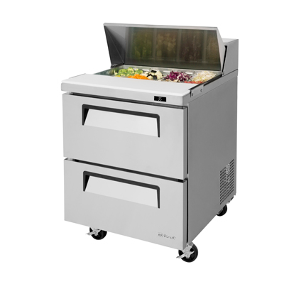 Turbo Air TST-28SD-D2-N 27.5" W One-Section Two Drawer Super Deluxe Sandwich/Salad Unit
