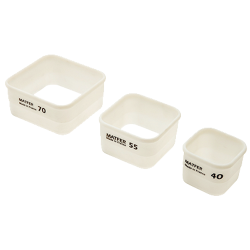 Matfer Bourgeat 150244 ExoGlass Pastry Cutter 2-1/8"L x 2-1/8"W Square One-Piece Composite Material