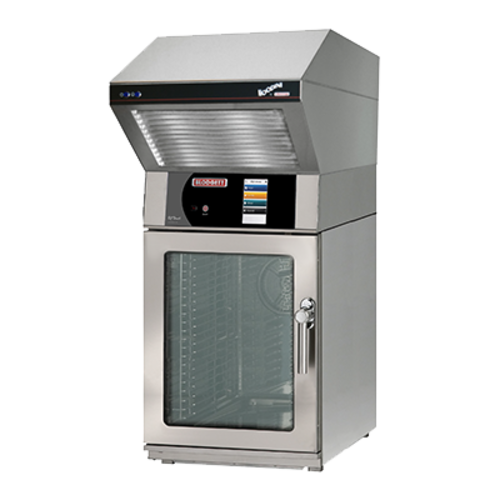 Blodgett BLCT-10E-H 6 Hotel Pan Full Size Stainless Steel Electric Boilerless Combi Oven Steamer with Hoodini Hood - 208 Volts 3 Phase