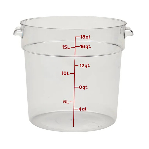 Cambro RFSCW18135 18 qt Clear Round Camwear Storage Container