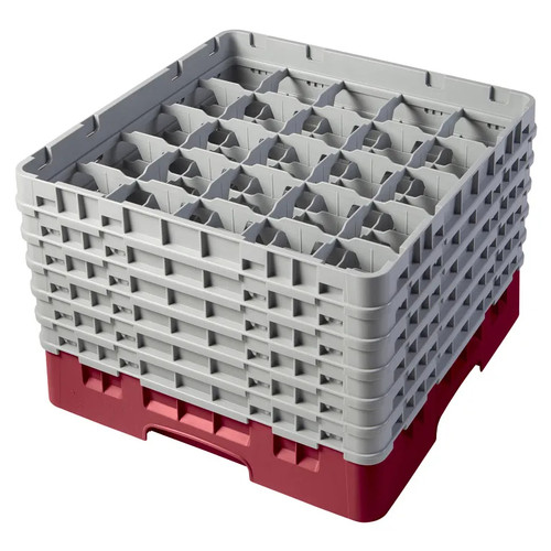 Cambro 25S1114416 Camrack Glass Rack With (6) Soft Gray Extenders - 2 Cases