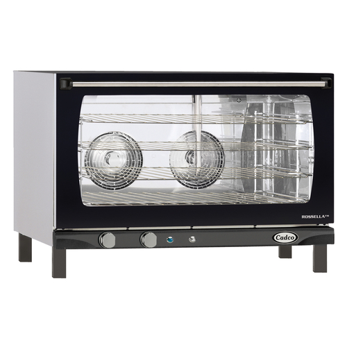 Cadco XAF-193 Stainless Steel 1 Deck Full or Standard Size Electric Convection Oven - 208-240 Volts 1-Ph