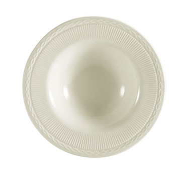 CAC China RID-10 5.5 Oz. American White Ceramic Round Ridgemont Grapefruit Bowl (3 Dozen Per Case)