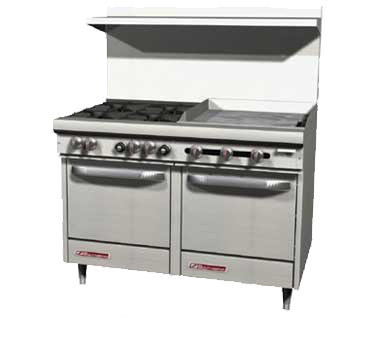 Southbend S48AC-3GR-NG 48" Natural Gas S-Series Restaurant Range - 155,000 BTU