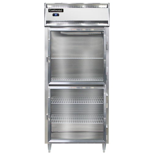 Continental Refrigerator D1RXSNSSGDHD 36.25" W One-Section Glass Door Reach-In Designer Line Extra-Wide Refrigerator