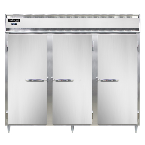 Continental Refrigerator D3REN 85.5" W Three-Section Solid Door Reach-In Designer Line Wide Refrigerator