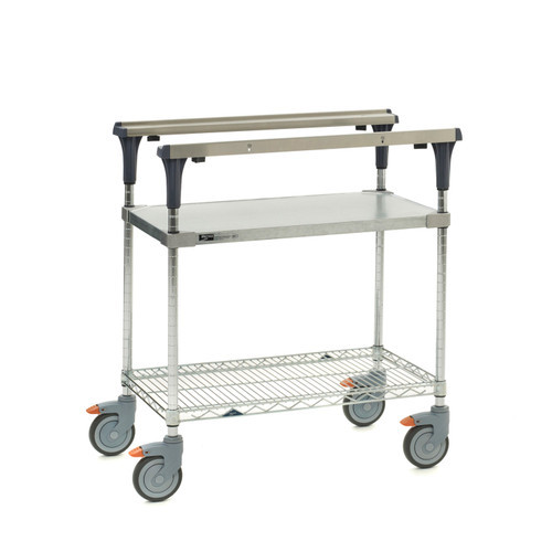 Metro MS1830-FGBR PrepMate MultiStation with Galvanized and Brite Zinc Wire Shelving 32" x 19 3/8" x 39 1/8"