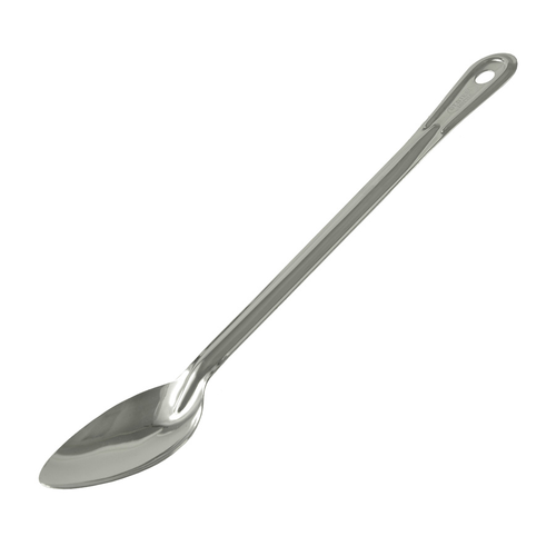 CAC China SBHS-15 15" L 1.2mm Thick Stainless Steel Solid Basting Spoon (144 Each Per Case)