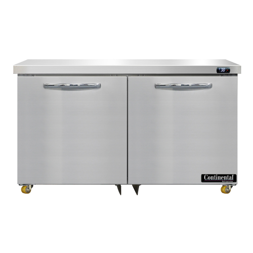Continental Refrigerator D48N-U 48"W Two-Section Reach-In Designer Line Undercounter Refrigerator