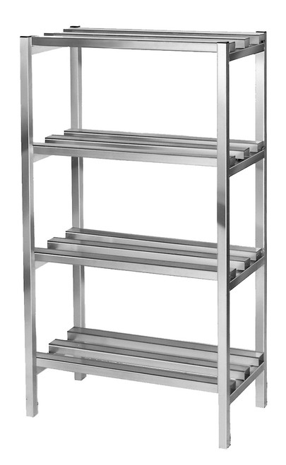 Channel DR2048-4 Lifetime Tough Dunnage Shelving Unit 48"W 2500 Lbs. Capacity Welded Aluminum Construction