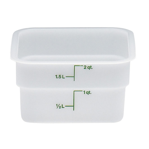 Cambro 2SFSP148 2 qt White Sqaure CamSquare Food Container