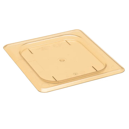 Cambro 60HPC150 H-Pan 1/6 Size Amber Cover - 6/Case