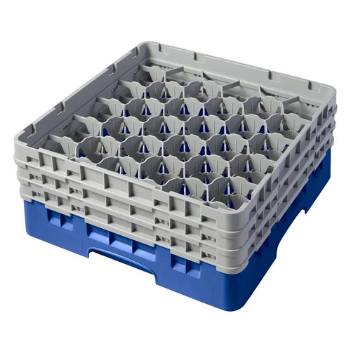 Cambro 30S638168 Camrack Glass Rack With (3) Soft Gray Extenders - 3 Cases