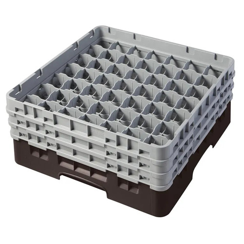 Cambro 49S638167 Camrack Glass Rack With (3) Soft Gray Extenders - 3 Cases