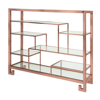 Eastern Tabletop ST1765CP 39-3/4"W x 9-7/8"D x 31-1/2"H Copper 18/10 Stainless Steel Tabletop Display Stand