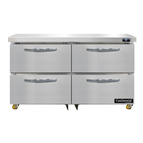 Continental Refrigerator D48N-U-D 48"W Two-Section Reach-In Designer Line Undercounter Refrigerator