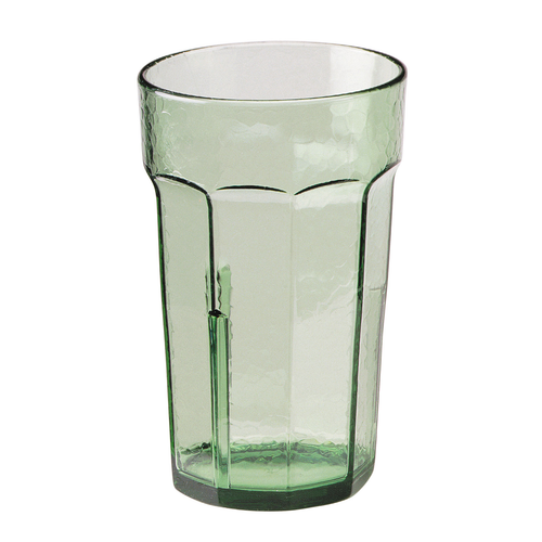 Cambro LT8427 8 Oz. Spanish Green SAN Plastic Hammered Texture Laguna Tumbler - 36/Case