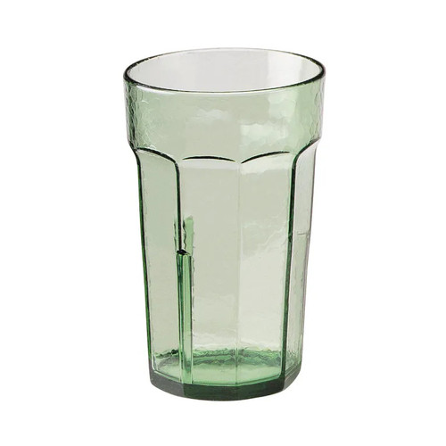 Cambro LT8427 8 Oz. Spanish Green SAN Plastic Hammered Texture Laguna Tumbler - 36/Case