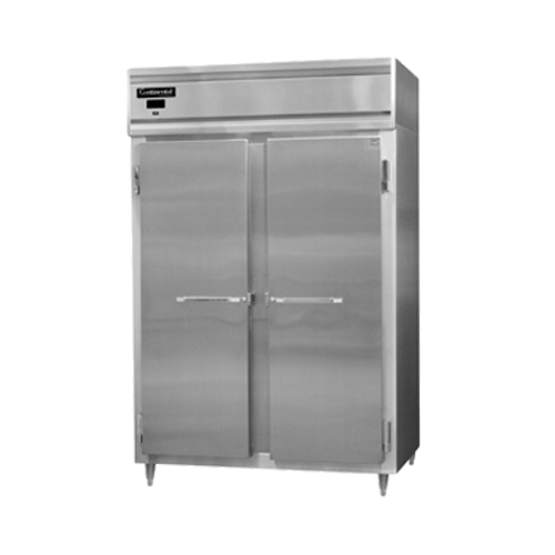 Continental Refrigerator D2RENSAHD 57" W Two-Section Stainless Steel Door Reach-In Designer Line Wide Refrigerator