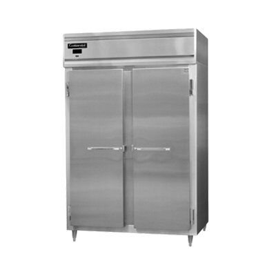 Continental Refrigerator D2RENSAHD 57" W Two-Section Stainless Steel Door Reach-In Designer Line Wide Refrigerator