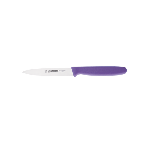 Matfer Bourgeat 182803 4" Giesser Messer Paring Knife with Purple Handle