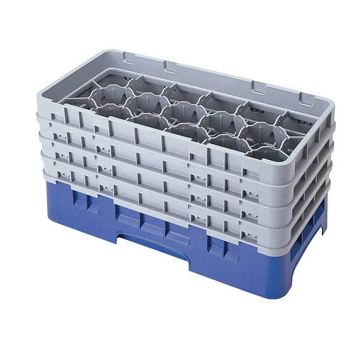 Cambro 17HS800186 Camrack Glass Rack With (4) Soft Gray Extenders - 2 Cases