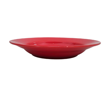 CAC China TG-120-R 12" Dia. 22 Oz. Red Porcelain Round Tango Pasta Bowl (1 Dozen)