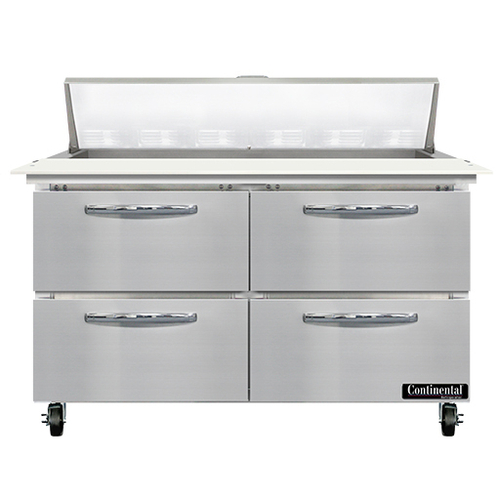 Continental Refrigerator SW48N12C-D 48" W Two-Section Four Drawer Sandwich Unit