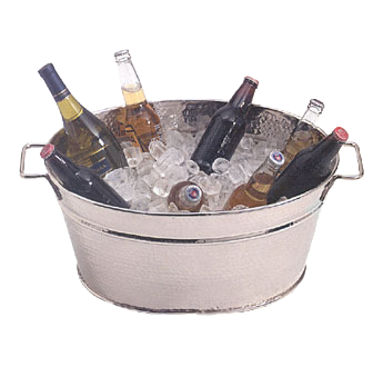 American Metalcraft HMDOB19149 Stainless Steel Party Tub 19.38" L x 14" W x 9.25" H