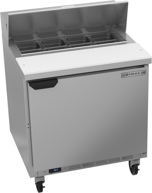 Beverage Air SPE32HC-08 32" W One-Section One Door Sandwich Top Refrigerated Counter