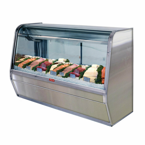Howard McCray SC-CFS32E-4C-S-LED 50"W Curved Glass Fish/Poultry Service Case