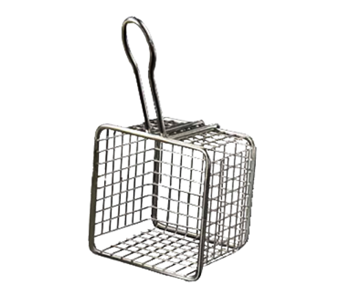 American Metalcraft FRYS443 Stainless Steel Square Tabletop Serving Fry Basket