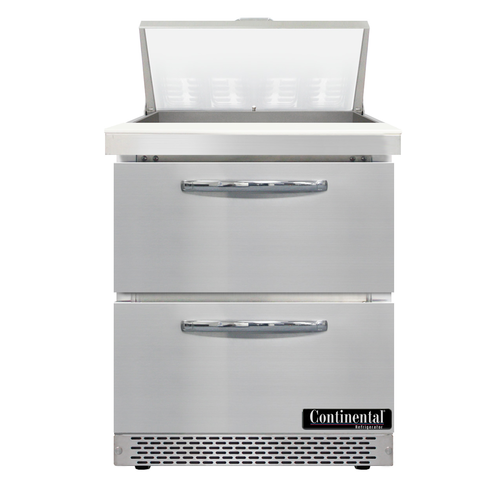 Continental Refrigerator D27N8-FB-D 27.5" W One-Section Two Drawer Designer Line Sandwich Unit
