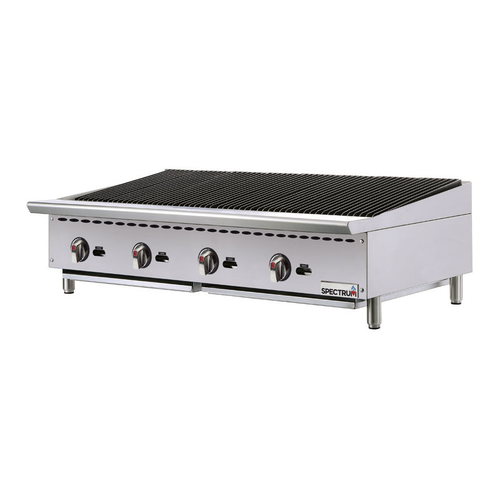Winco NGCB-48R-NG 48" Natural Gas Countertop Spectrum Charbroiler - 140,000 BTU