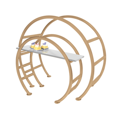 Eastern Tabletop 1755ACRZ 33"W x 13-5/8"D x 27-1/2"H Bronze 18/10 Stainless Steel Circular Tabletop Display