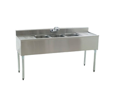 Eagle Group B5C-18 Stainless Steel 1800 Series Underbar Sink Unit - 60"W x 20"D x 33-1/2"H