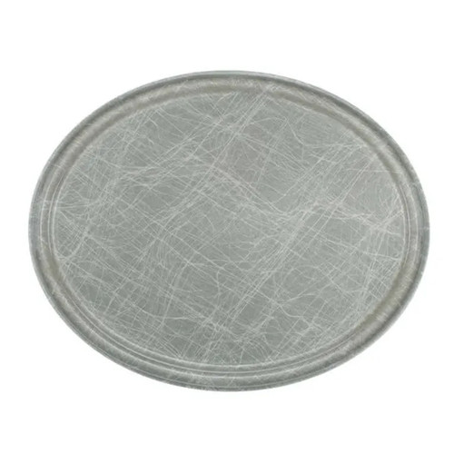 Cambro 2500215 19.25" Gray Oval Serving Camtray - 6/Case
