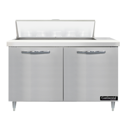 Continental Refrigerator D48N10 48" W Two-Section Two Door Designer Line Sandwich Unit