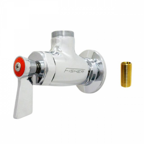 Fisher 37000 Brass Single Hole Wall Control Valve with Ceramic Cartridge