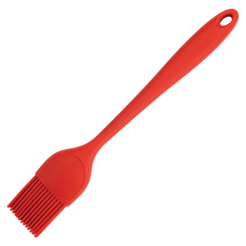 Winco SB-175R Brush 1-3/4" Wide 7" Handle Length Silicone Exterior Stainless Steel Interior
