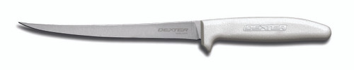 Dexter 10613 7" White Sani-Safe Fillet Knife with Polypropylene Handle
