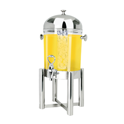 Eastern Tabletop 7512MB 2 Gallon Black Beverage Dispenser Stainless Steel