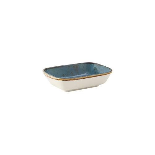 Tuxton GGE-552 8 Oz. Ceramic Azure Rectangular Side Dish (2 Dozen Per Case)