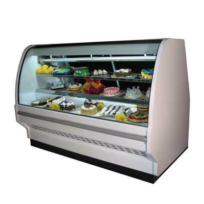 Howard McCray SC-CBS40E-8C-LED 99.5" W Curved Glass Refrigerated Bakery Case