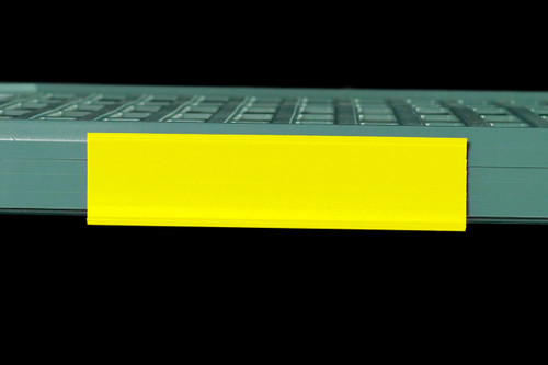 Metro CSM6-YQ Metromax Q Color Shelf Marker 6" x 1-1/2" Snaps Over Edge Yellow