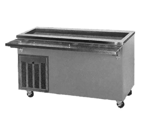 Piper Products R5-BCM 74"L x 30"W x 36"H 9 7/16" Dp (5) Pan Size Stainless Steel Top Refrigerated Cold Pan Unit mobile modular Enclosed Base Reflections Serving Counter