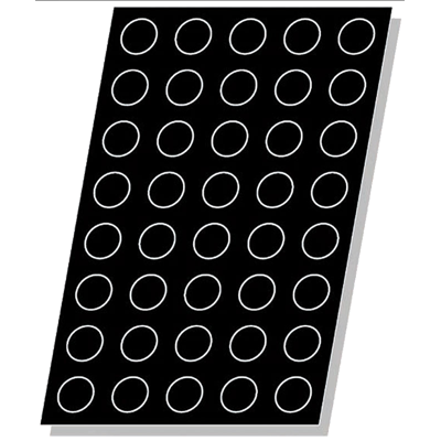 Matfer Bourgeat 336027 Flexipan Mini-Cylinders Mold 54 Per Sheet 3/4 Oz. Cap. 1-1/2" Dia. x 3/4"H Food Grade Silicone