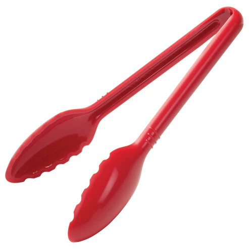 Winco CVST-9R 9" Polycarboante Red Serving Tong